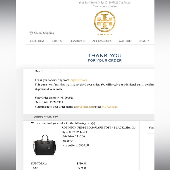 Tory Burch Robinson Pebbled Square Tote - Picture 11 of 12